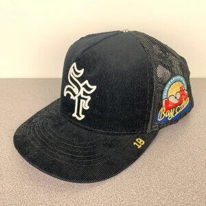 Dvniel Luu San Francisco Dreams Don't Sleep Black Corduroy Trucker Hat